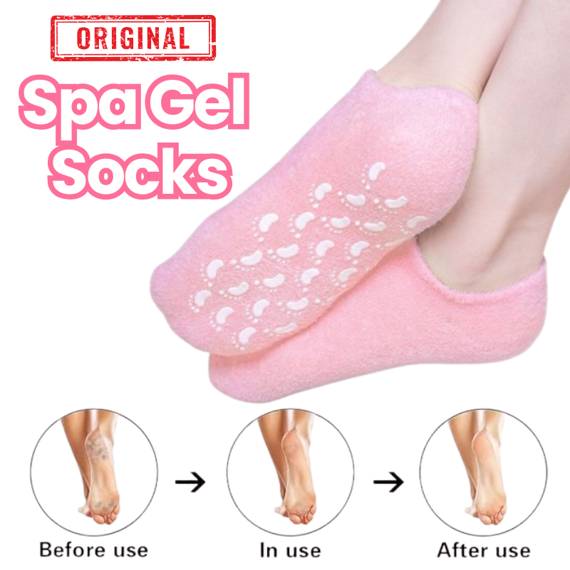 Silicone Gel Spa Socks – Moisturizing & Softening Foot Care for Dry, Cracked Heels