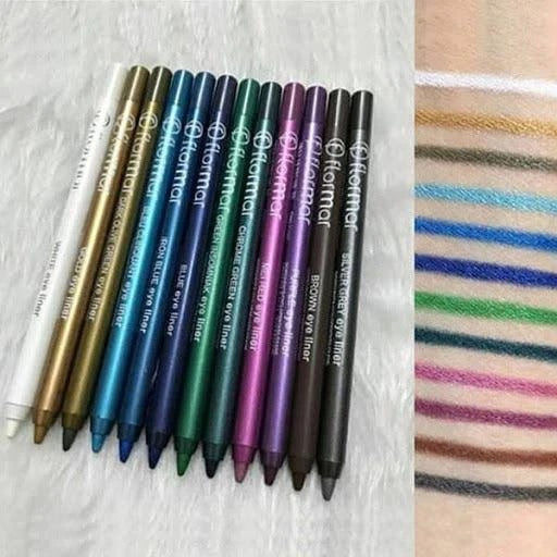 Flormor Waterproof Eyeliner Pencil Set – 12 Random Shades