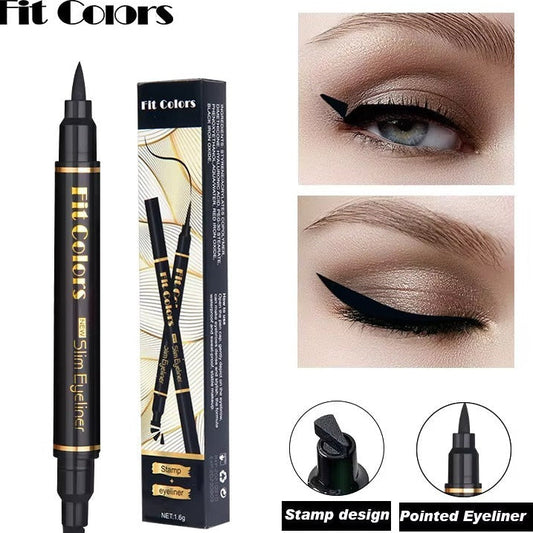 2-in-1 Waterproof Winged Eyeliner Pen – Fast-Dry, Long-Lasting Black