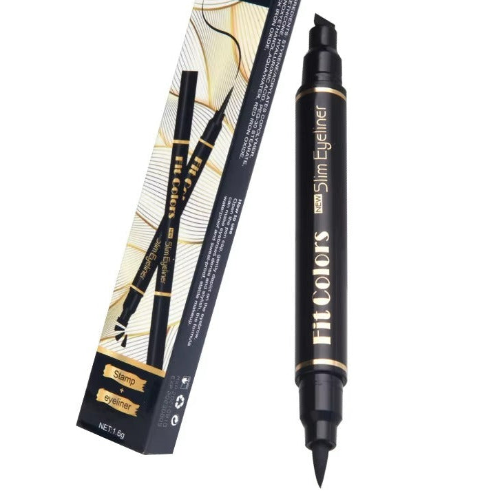 2-in-1 Waterproof Winged Eyeliner Pen – Fast-Dry, Long-Lasting Black