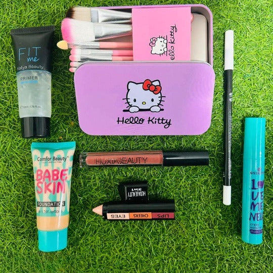 7-in-1 Makeup Kit – Brushes, Primer, Lip & Eye Essentials