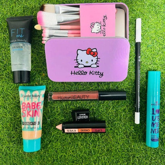 7-in-1 Makeup Kit – Brushes, Primer, Lip & Eye Essentials