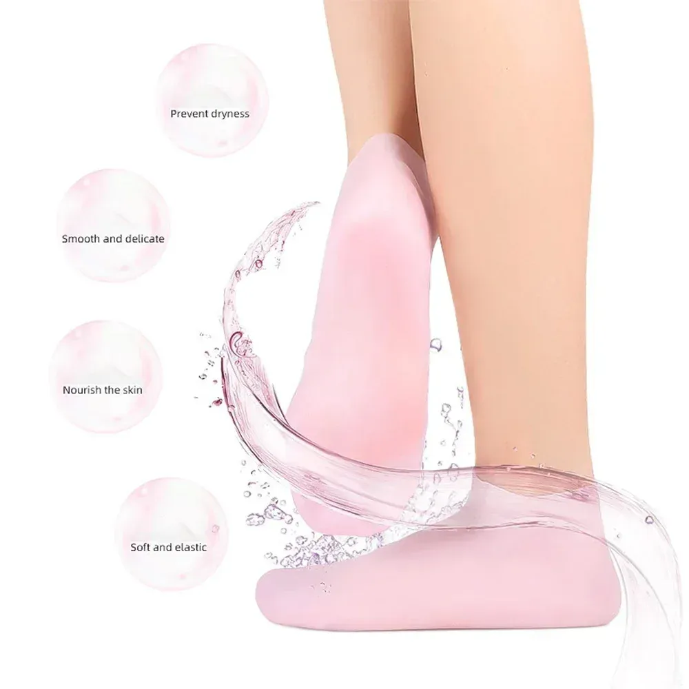 Silicone Gel Spa Socks – Moisturizing & Softening Foot Care for Dry, Cracked Heels